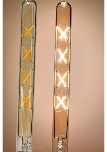 T300 Rustik Led Ampul 8w E27 Duy 2200k Amber Cam Vintage 30 Cm