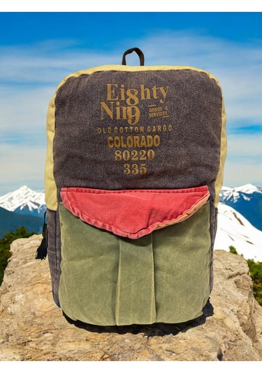 Kaliteli Vintage Tek Gözlü Disayn Sırt Gezi Çantası Kc Harley Bag 5097 Yeşil