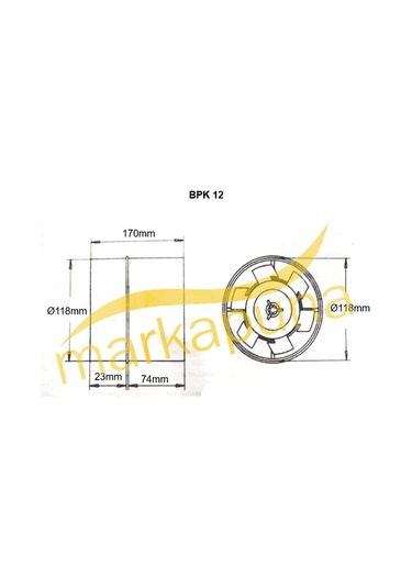 Bvn Bpk 12 Mini 12Cm Plastik Kanal Fanı
