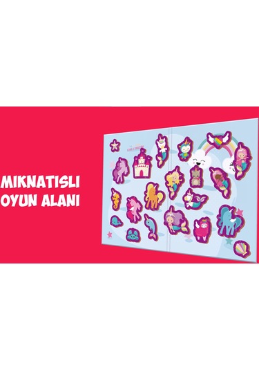 Rossie Ahşap Mıknatıslı Unicorn Oyun Seti (Manyetik Oyun Alanı)