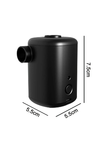 Springsun Taşınabilir Şişirme Pompası - 3000mah Pil, 4 Nozul, Hızlı Şişirme, Kompakt Tasarım, Siyah