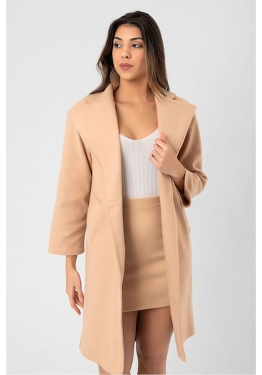 H1 Style Salaş Kaşe Kaban Camel