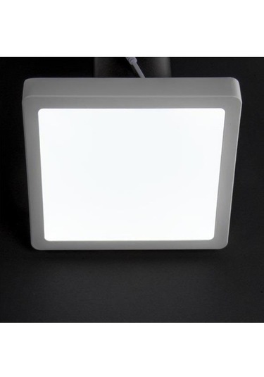 Zhltools 18 Watt Sıvaüstü Kare Led Panel Beyaz Kasa Beyaz Renk 1900 Lümen Beyaz