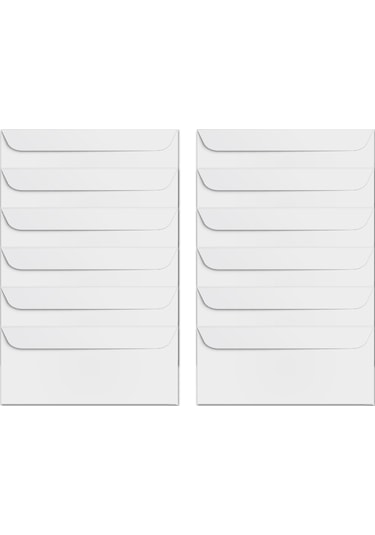 İstisna 12 Adet Beyaz Zarf 11x22 Cm
