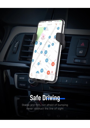Klima Izgarasına Takılan Araç Telefon Tutucu Tek Elle Kullanım Araba Oto Telefon Standı