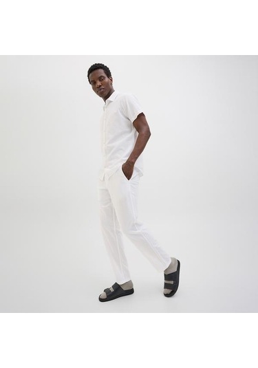 Jack&jones Jack Jones Pantolon Kane Summer Linen Blend Jogger Beyaz