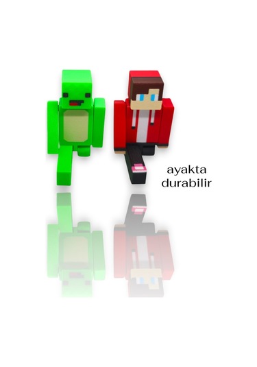 Loy3d Minecraft - Mikey Ve Jj 12 Cm Oynar Kol Ve Bacak, Boya Yok 2