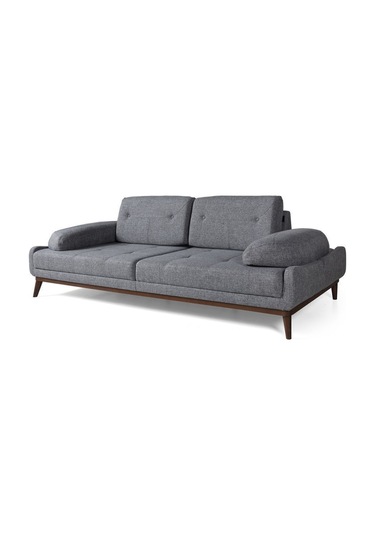 Nelson Üçlü Koltuk Keten Açık Gri Açık Gri