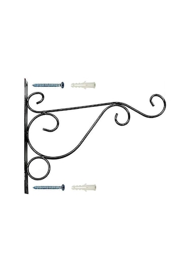 2 Adet Metal Bitki Askı Tutucu Kancaları Bitkiler Çiçek Saksıları Kuş Yemliği Rüzgar Çanları Fenerler İçin Dış Duvar Braketi
