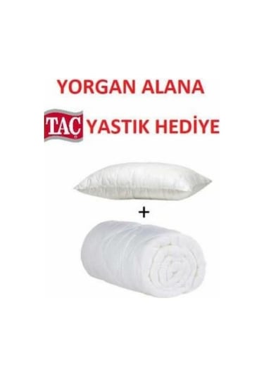 Mikrofiber Yorgan Alana Taç Yastık  Çift Kişilik