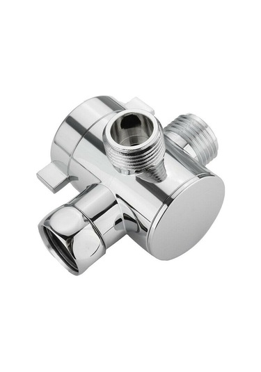 Geekyou Abs Krom Kaplama Duş Devirici 3 Yollu Bağlantı Elemanı - 1 Giriş 2 Çıkış, Kolay Kurulum Çok Renkli