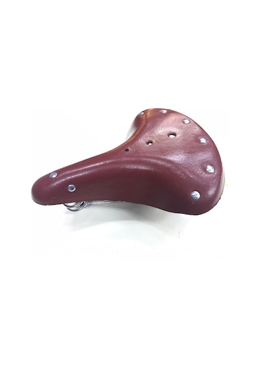 Bisiklet Klasik Kösele Yaylı Sele Kahverengi