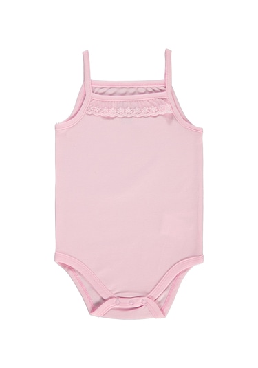 Civil Baby Kız Bebek Çıtçıtlı Badi 3-9 Ay Pembe 14587140513Y-4 Pembe