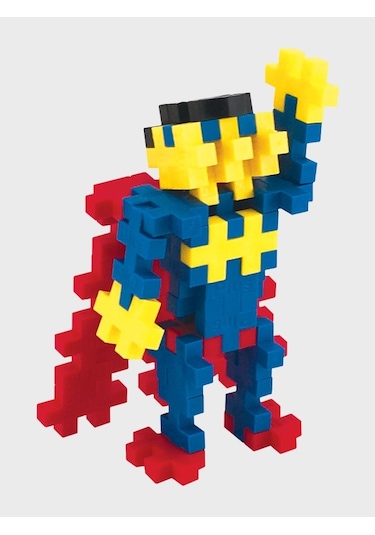 Plus - Plus Minecraft Temalı Silindir Kutuda Superhero - Süper Kahraman Lego Yapı Oyuncağı 100 Parça