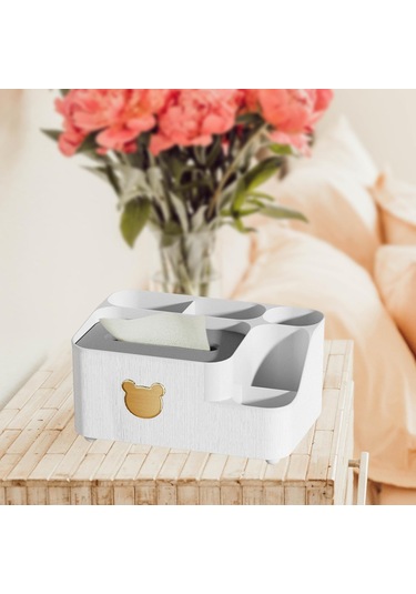 Suntek Gece Standı Ofis Dresser Beyaz L Için Doku Kutusu Tutucu