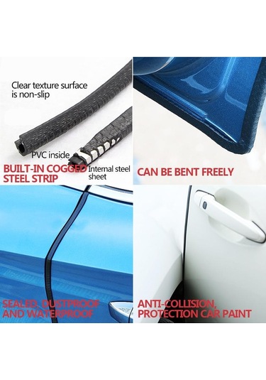 Kırmızı Evrensel Araba Kapı Kenar Çizik Koruyucu Şerit Sızdırmazlık Koruma Trim Otomobil Kapı Etiket Koruyucu