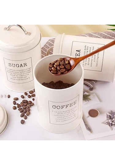 Jzcat 3ü1 Arada Mutfak Depolama Kavanoz Seti - Beyaz