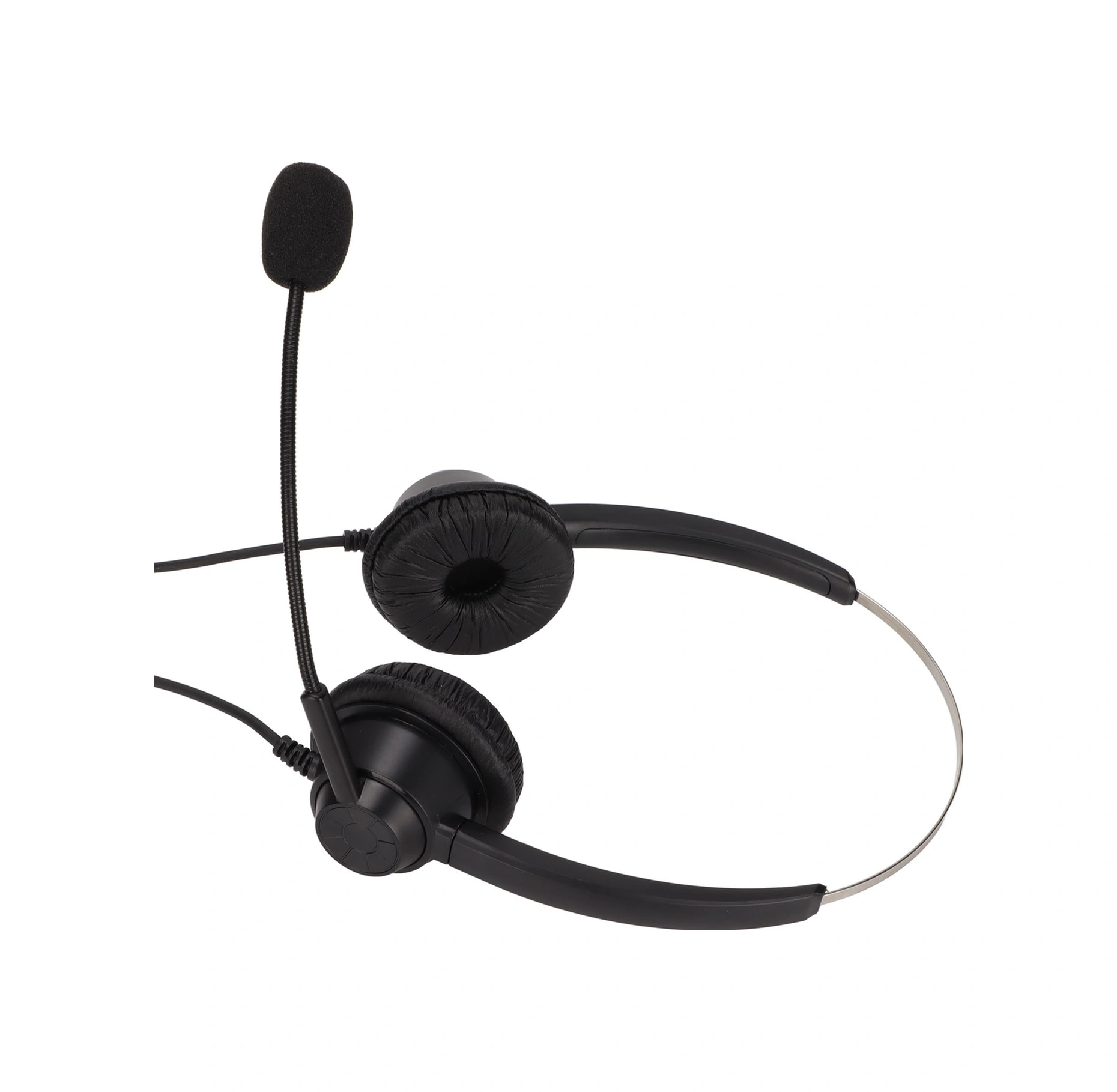 Vkemall H360d-pc İkili Kulaklı Müşteri Hizmeti Kulaklığı, Gürültü Engelleme Mikrofonlu, 3 Bölümlü Çift 3.5mm Soketli, Siyah, Ofis/çağrı Merkezi İçin