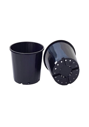 SİYAH ÜRETİM SAKSISI 50 ADET - 5 LT 21 CM