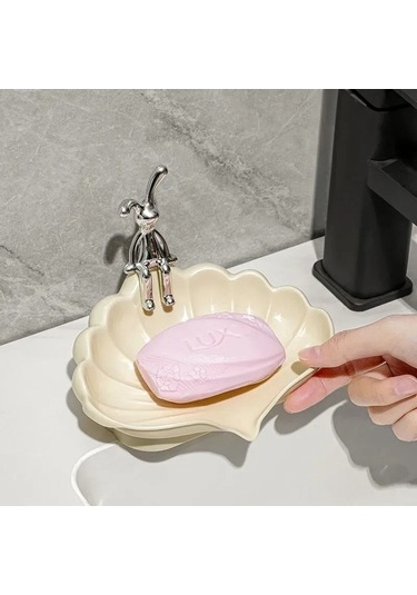 Ulzyvf Modern Sabunluk - Şık Ve Dayanıklı Abs Plastik Tekli Ünite Krem Sabunluk Krem