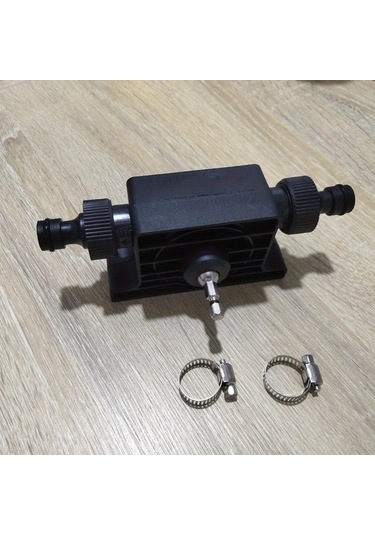 Chuangyinshop Black Heavy-duty Portable Matkap İle Çalışan Sıvı Transfer Pompası Dizel Yağ Su İçin