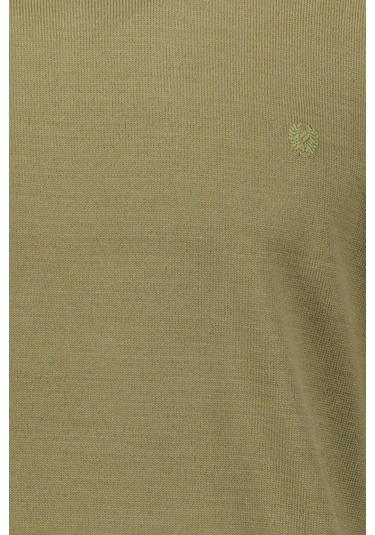 Finesuits Erkek Düz Yünlü Kazak 2422201003.dzoyr Haki