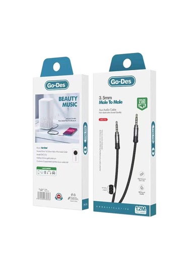 Go Des Gac-215 Aux Audio Ses Kablo 3.5mm Siyah
