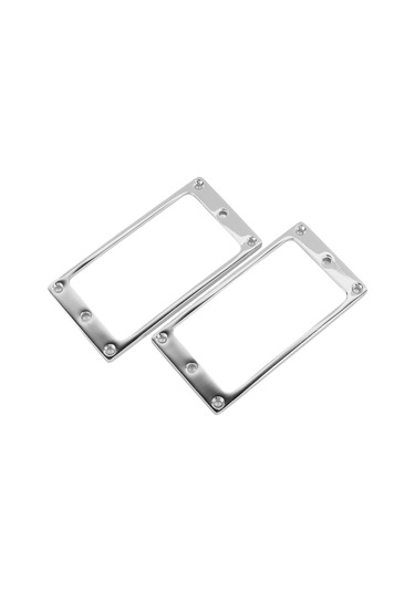 Hfambition Gitar Humbucker Pikap Kafası - Çinko Alyüminyum, Ses Kalitesini Artırır, 2 Adet, Gümüş Renk, 4x4mm Düz Çerçeve