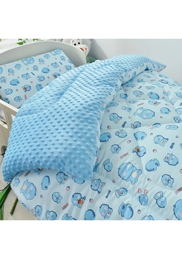 Elmpaly Bebek ve Çocuklar İçin Yeşil Tüm Mevsimler Yatak Örtüsü 150x120 CM