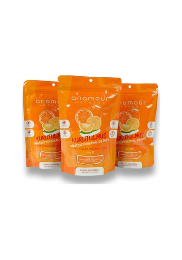 Anamour Natural	 Kurutulmuş Kabuksuz Portakal 3 x 25 G