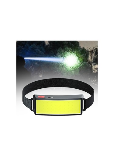 Dolıty Dış Mekan Usb Şarj Edilebilir Cob Led Şerit Far Siyah