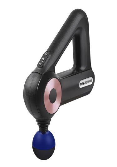 Şarjlı Profesyonel Masaj Tabancası - Çok Fonksiyonlu, 12 Başlıklı Siyah