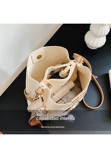 Kadın Günlük Seyahat Çantası, Kadın El Çantası, Postacı Çantası, Su Geçirmez Kadın El Çantası, Pu Deri Üniversite Tarzı Alışveriş Çantası Beyaz Diğer