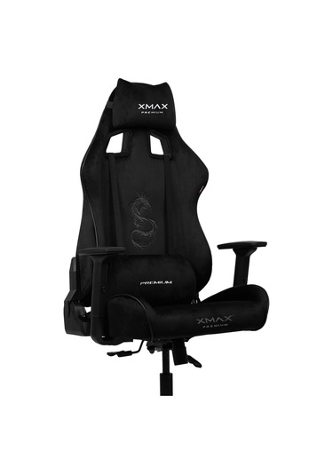 Rio Pus Balerion Terletmez Kadife Kumaş Siyah Gaming Oyuncu Koltuğu Siyah