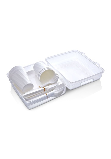 Taşıma Çantalı 32 Parça Parça 6 Kişilik Piknik Seti