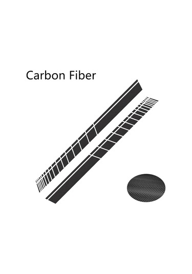 2 Araba Eteği Çıkartma Uzun Çizgili Otomobil Vinil Film Sargılama Çıkartma Ayarlama Carbon Fiber 1 Piece Set