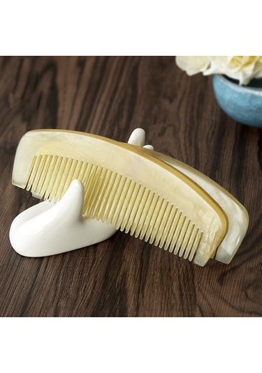 Singree 11cm Doğal Boynuz Saç Tarakları - Stres Azaltıcı, Saç Doku Düzeltici, Saç Kirpiklerini Yumuşatıcı, Sağlıklı Saç Bakımı