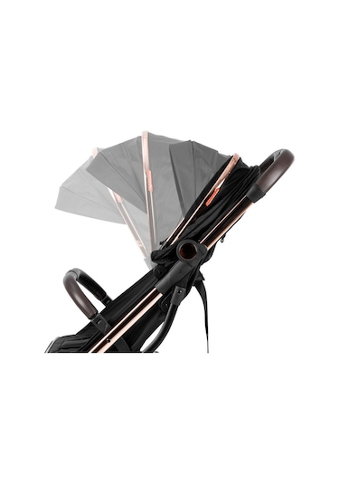 Popypapa Fusion Gold Kabin Boy Tek Elle Kolay Katlanır Pratik Bebek Arabası Siyah