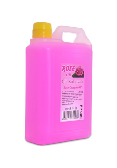 Rosecity Isparta 60 Derece Gül Kolonya Pet Şişe Bidon 800 ML