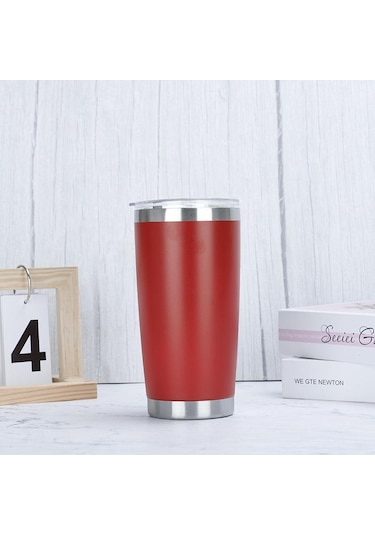 Kırmızı Termal Kupa Bira Bardağı Tumbler Paslanmaz Çelik Çift Duvar Vakum Yalıtımlı Kahve Çay Kupa Geniş Ağızlı Su Şişesi Drinkware Zh