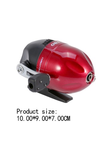 Qingmipy Kırmızı Tam Kapalı Küresel Balık Makinesi - Dayanıklı Malzeme, Hızlı Tuş Kontrolü, İp Kaybı Önleyici, Hafif Ve Taşınabilir