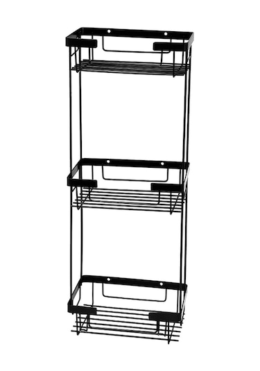 Üçlü Siyah Banyo Için Şampuanlık 22X15 Paslanmaz Çelik - Mabello Çok Renkli