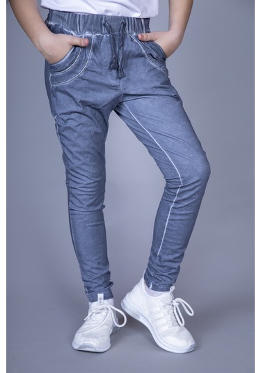 Toontoy Kız Çocuk Pantolon Görünümlü Eşofman Alt İndigo