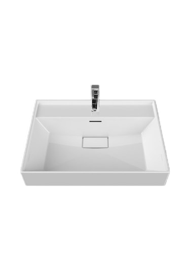 Turkuaz Seramik Sharp 60x48 cm Etajerli Lavabo
