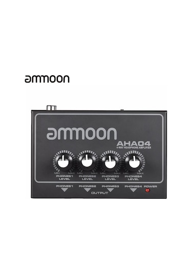 Ammoon Aha04 1/4 İnç Ve 1/8 İnç Girişli Taşınabilir Siyah