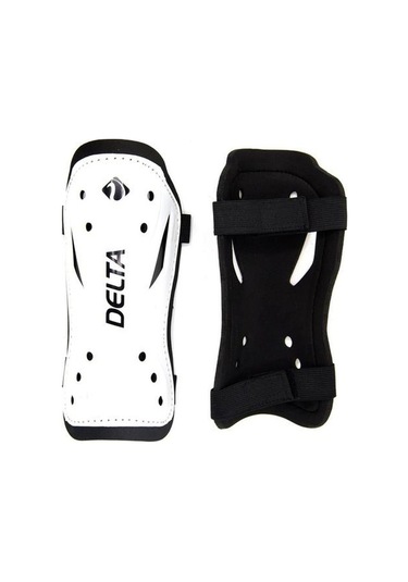 Delta Çift Cırtlı 2 Adet Tekmelik Futbol Tekmeliği Futbolcu Kaval Koruyucu-beyaz Beyaz