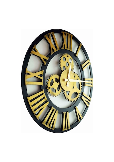 Duvar Saati Antik Gold Roma 70cm Altın