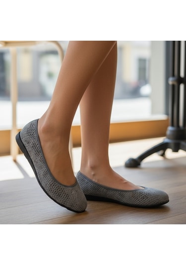 Dosa Shoes Kadın Babet Aykkabısı-gri Gri