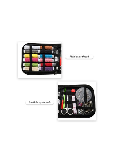 Yunboo 75 Parça Dikiş Seti, Rastgele Renkli Aksesuarlar, Taşınabilir Saklama Çantası İle Tamamlanmıştır Çok Renkli