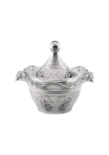 Lalegül Büyük Yuvarlak Tas Nikel